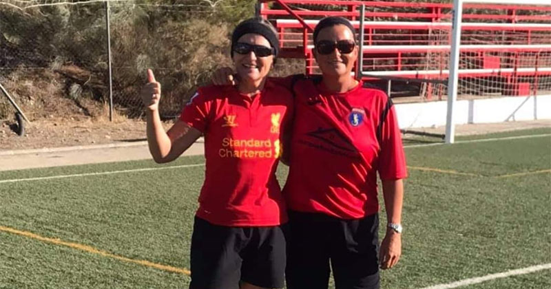 FIRST LADIES: Nikki and Sarah played in the League.
